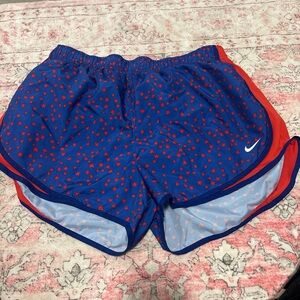 Nike Blue and Red Starry Athletic Shorts